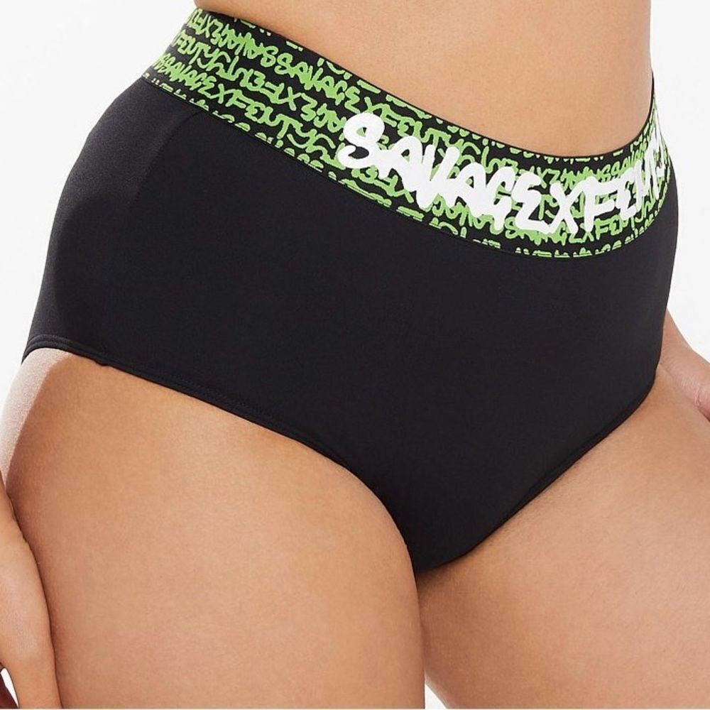 NWT Savage X Fenty Black High-Waist Briefs